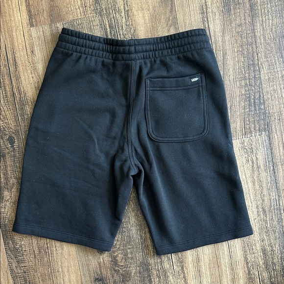 Vans boys  Black sweat Shorts with Neon Yellow Drawstring - Picture 3 of 3